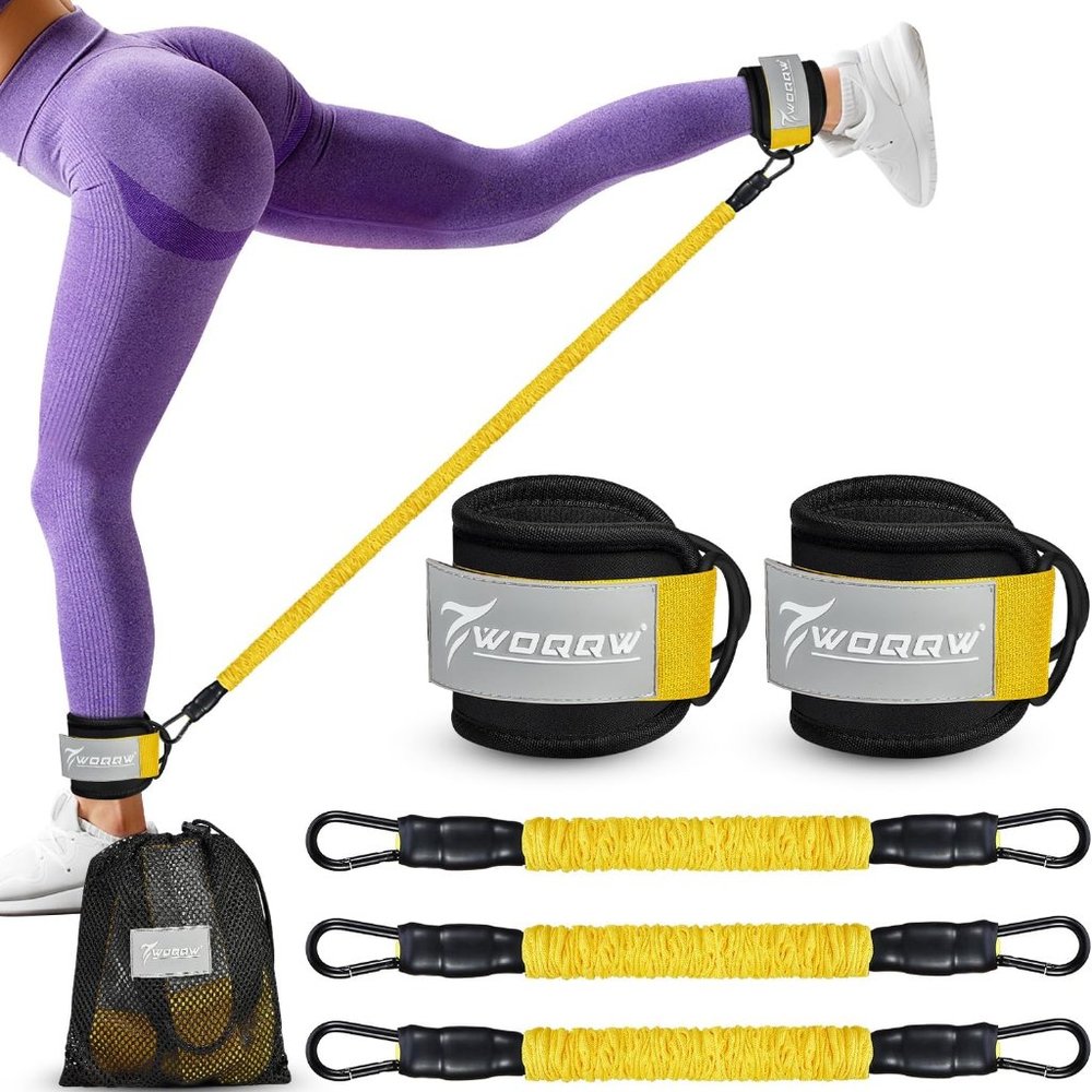 Resistance Band Set with Ankle Cuffs